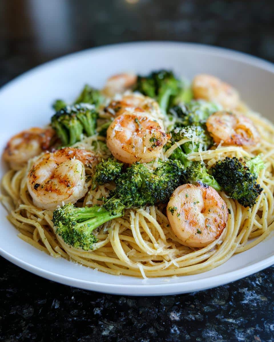 Shrimp and Roasted Broccoli Pasta - detail 2
