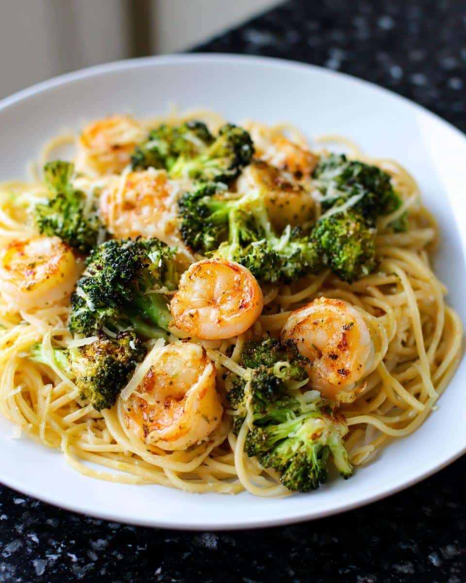 Shrimp and Roasted Broccoli Pasta - detail 3