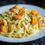 Shrimp and Roasted Butternut Cream Pasta