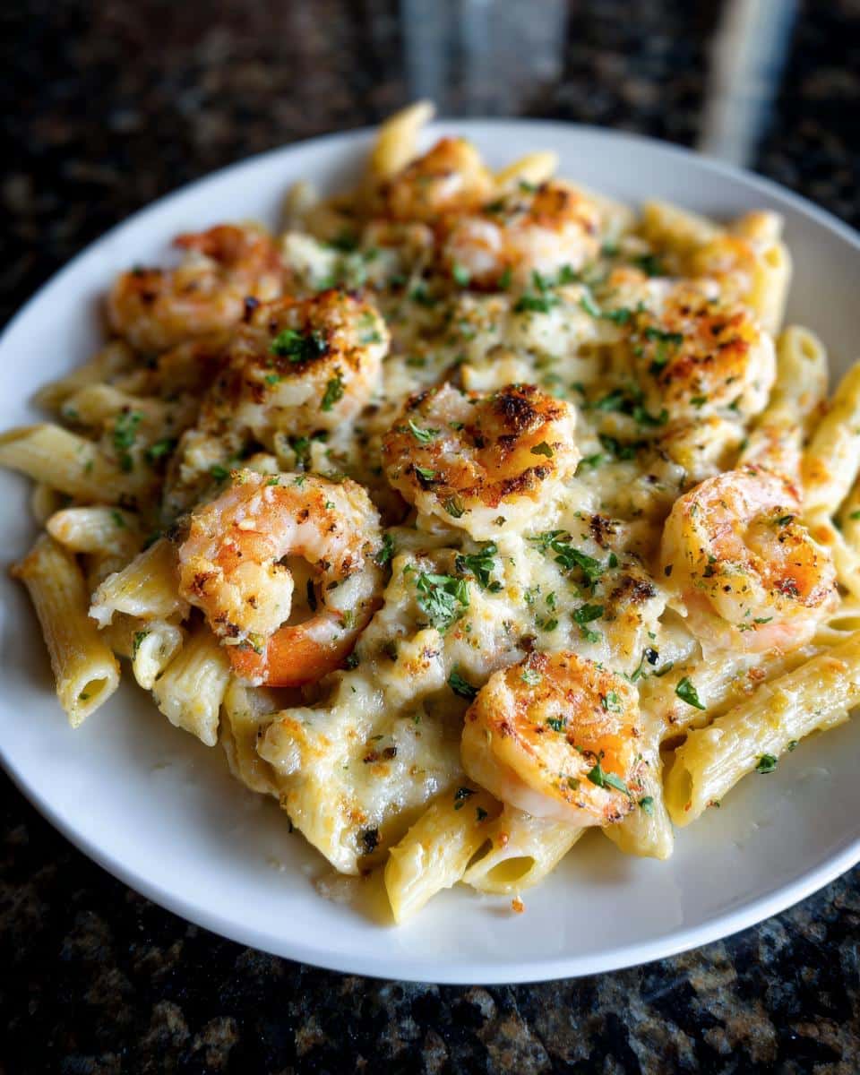 Shrimp and Roasted Garlic Alfredo Bake - detail 3