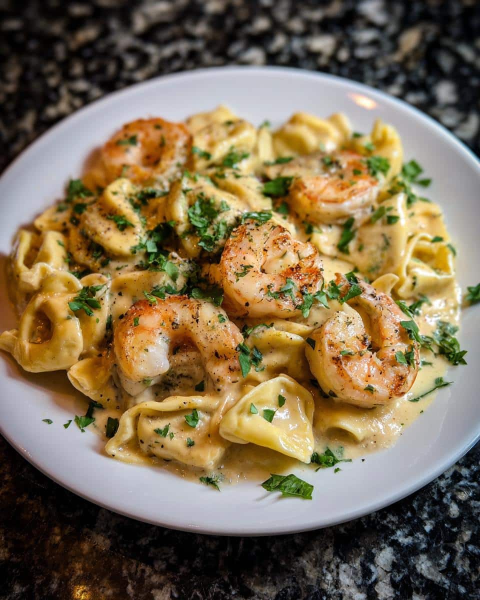 Shrimp and Roasted Garlic Alfredo Tortellini - detail 1