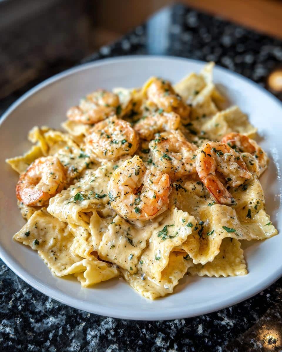 Shrimp and Roasted Garlic Pappardelle - detail 2