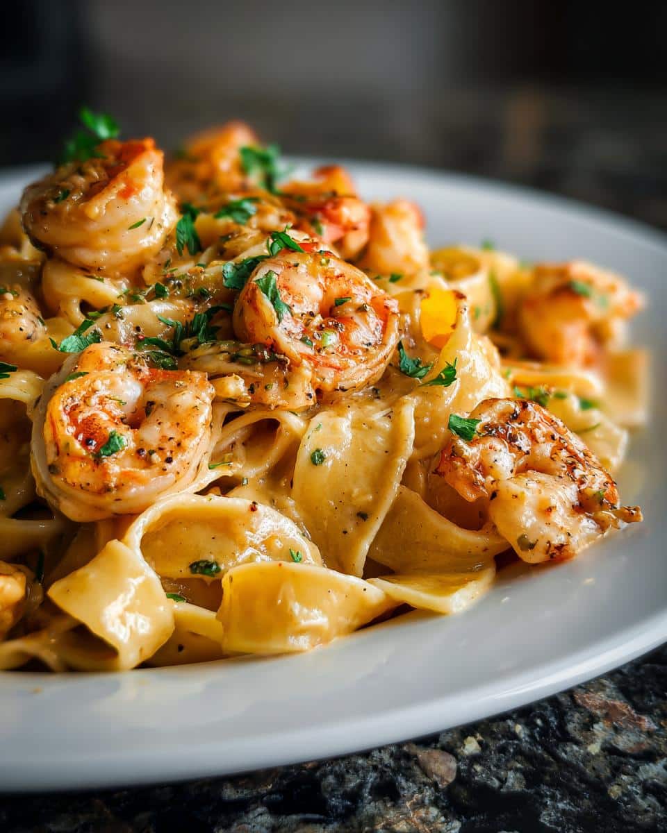 Shrimp and Roasted Garlic Pappardelle - detail 3