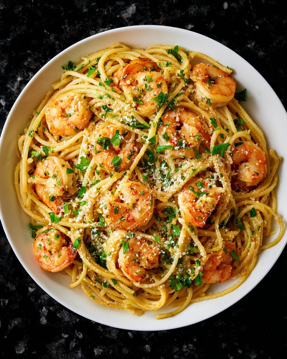 Shrimp and Roasted Garlic Spaghetti - detail 2