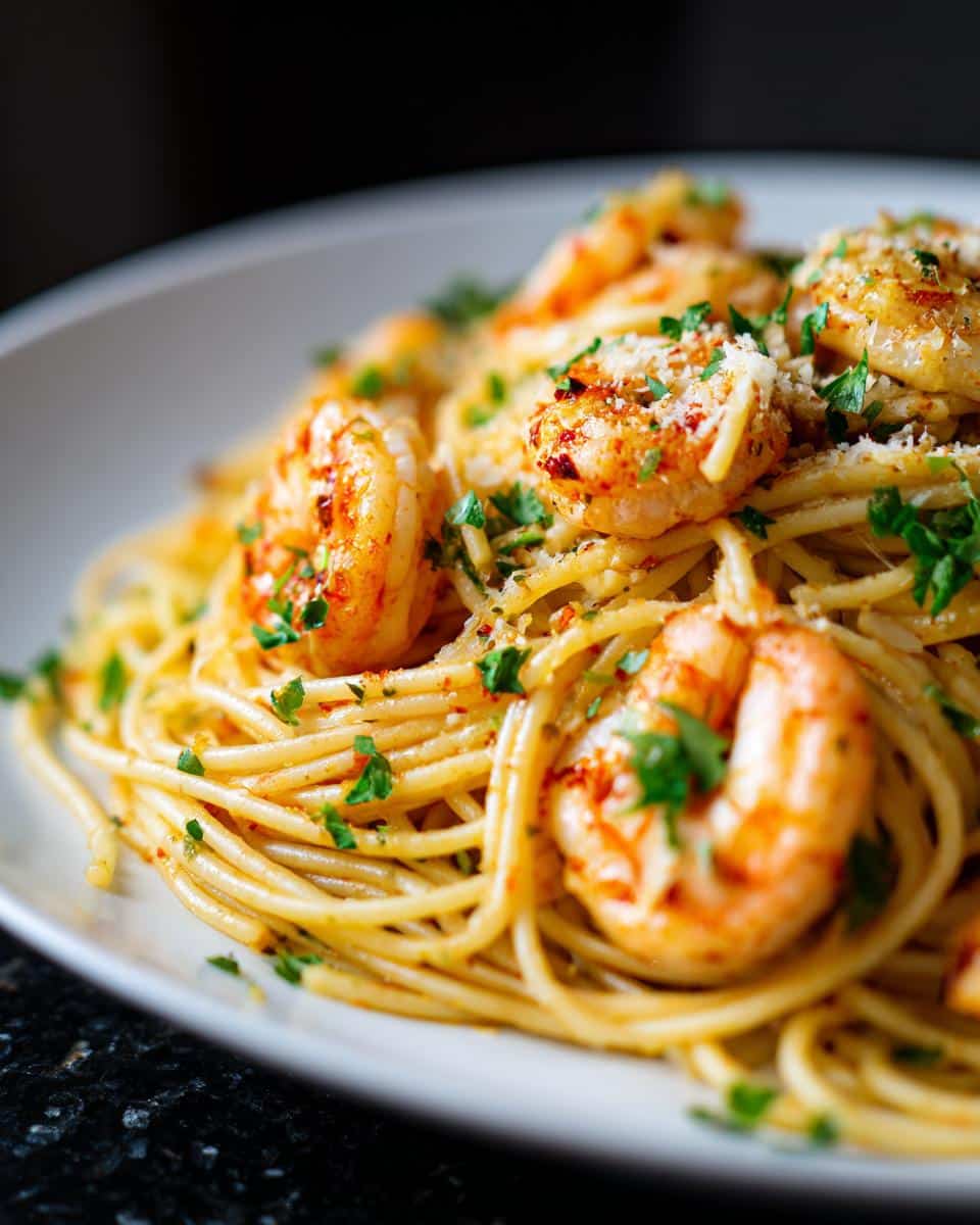 Shrimp and Roasted Garlic Spaghetti - detail 3