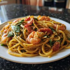 Irresistible Shrimp and Roasted Pepper Parmesan Pasta in 30 Minutes
