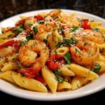 Shrimp and Roasted Red Pepper Penne