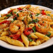 30-Minute Shrimp and Roasted Red Pepper Penne: Irresistible Flavor Explosion