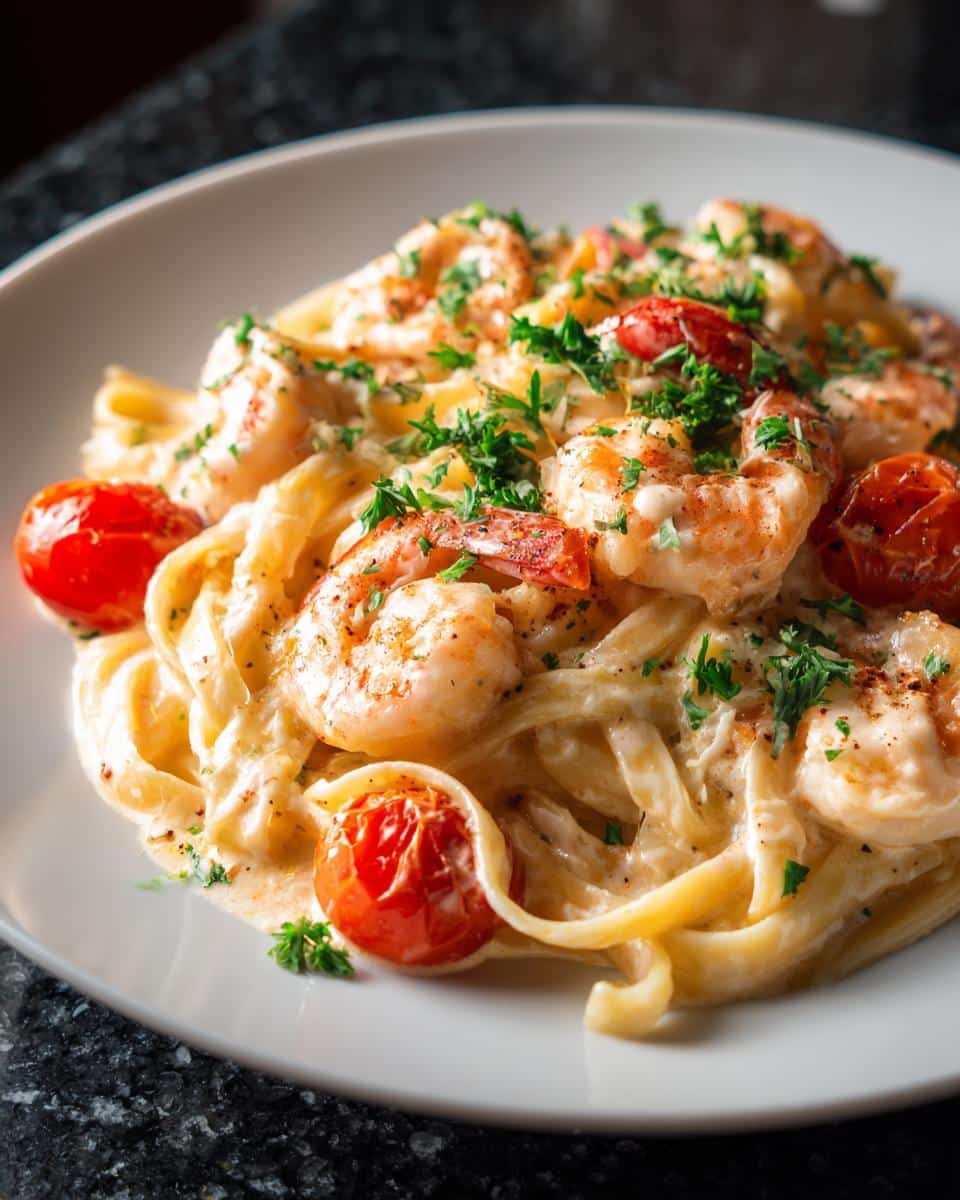 Shrimp and Roasted Tomato Alfredo - detail 2