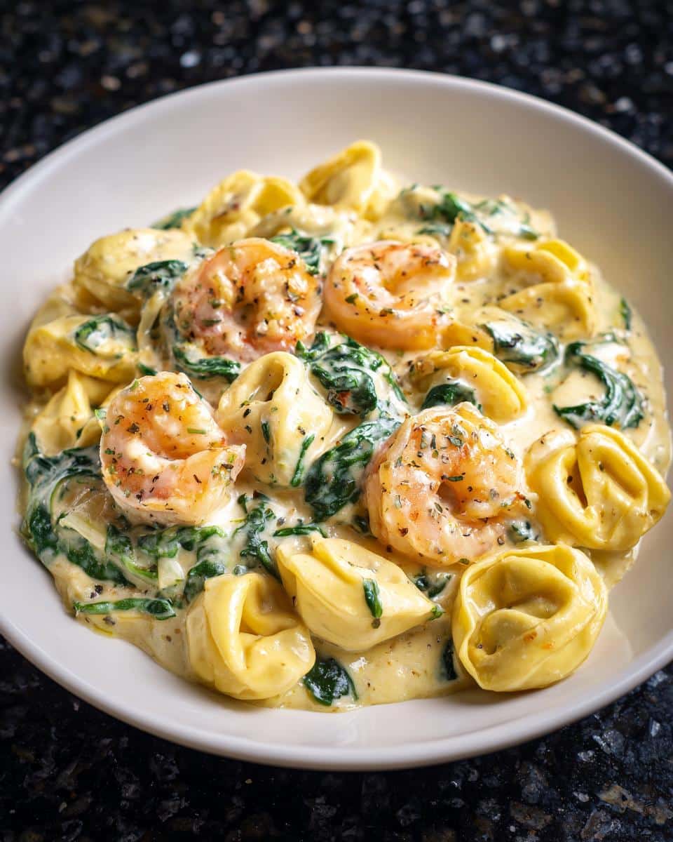 Shrimp and Spinach Alfredo Tortellini - detail 3