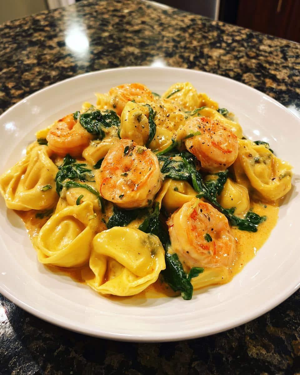 Shrimp and Spinach Alfredo Tortellini - detail 4