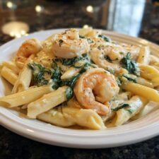 Irresistible Shrimp and Spinach Parmesan Penne in 30 Minutes