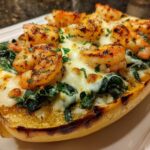 Shrimp and Spinach Stuffed Winter Squash