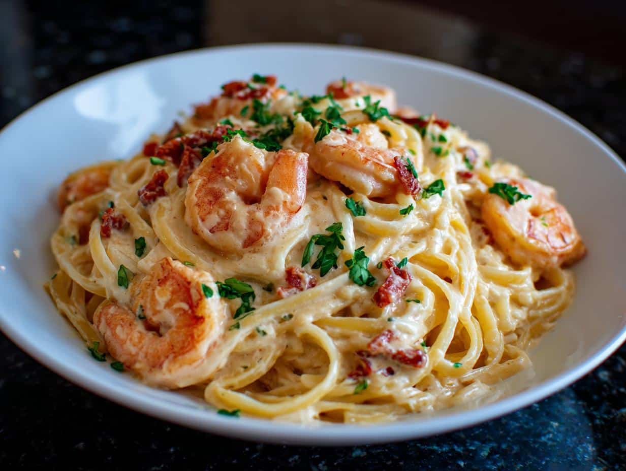Shrimp and Sun-Dried Tomato Cream Pasta