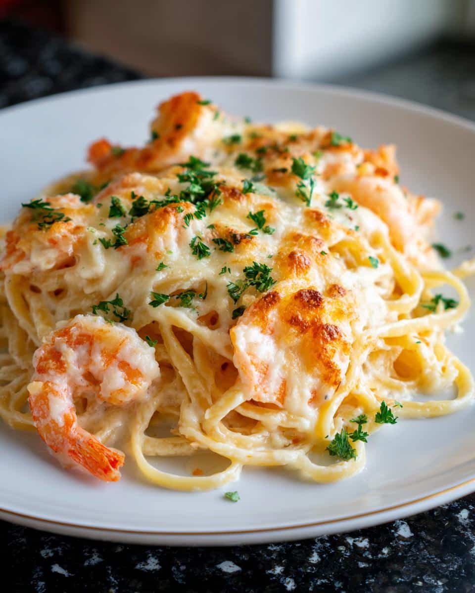 Shrimp and Three-Cheese Pasta Bake - detail 1