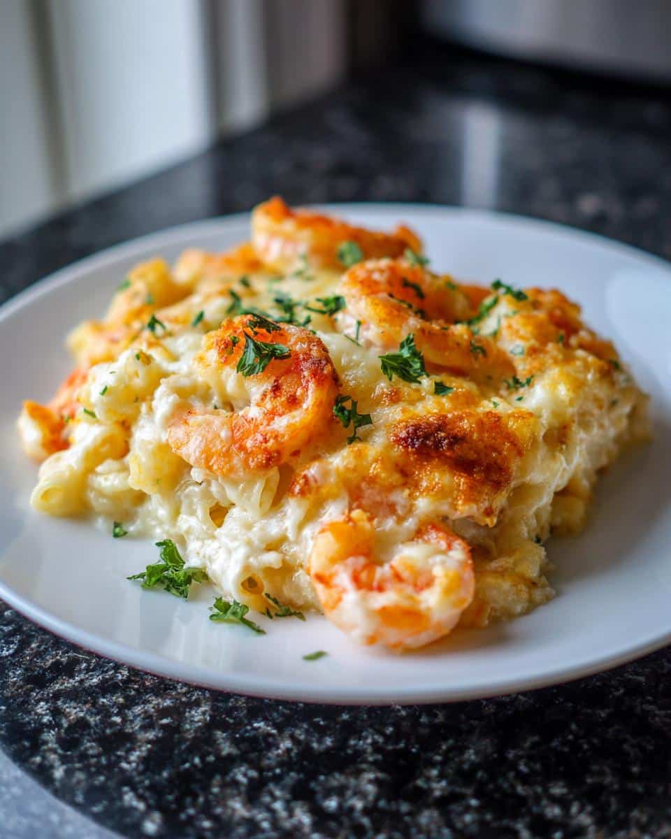 Shrimp and Three-Cheese Pasta Bake - detail 3