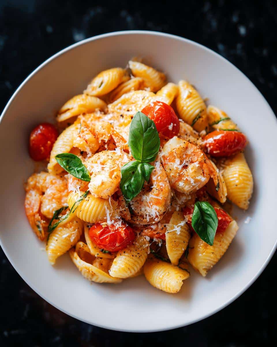 Shrimp and Tomato Parmesan Shell Pasta - detail 3
