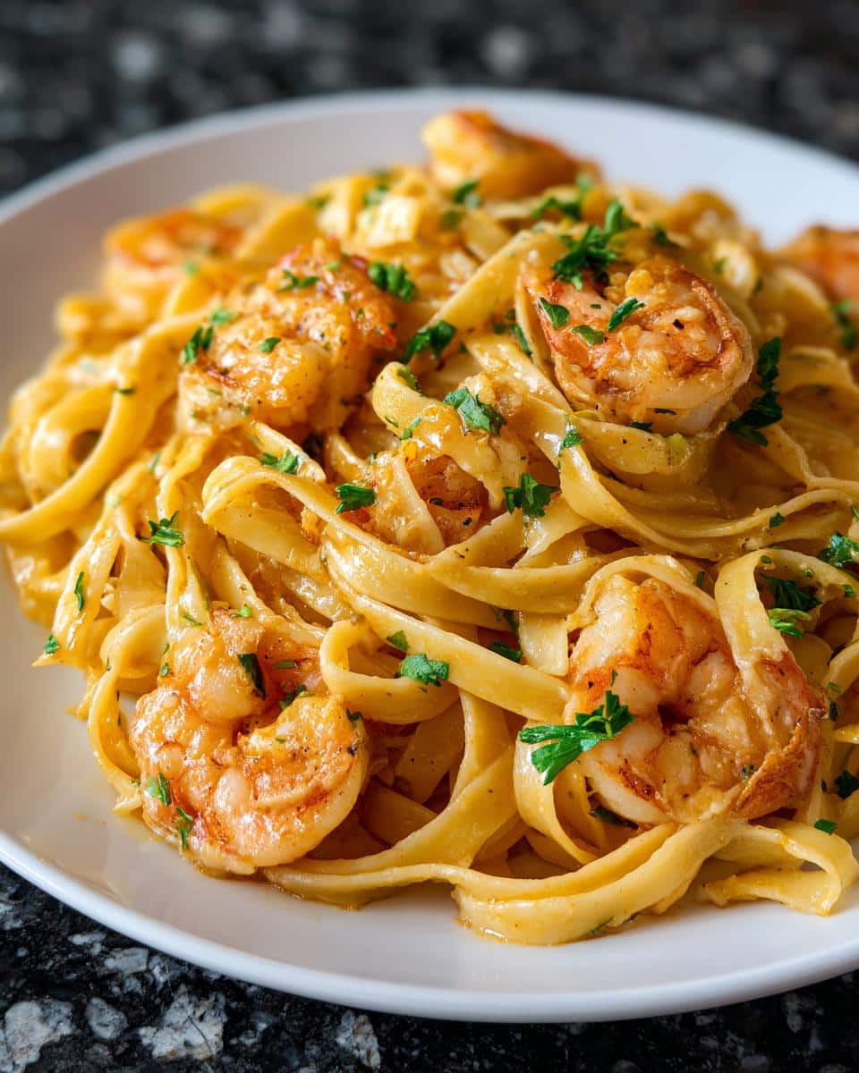 Shrimp and Zesty Lemon Fettuccine - detail 3