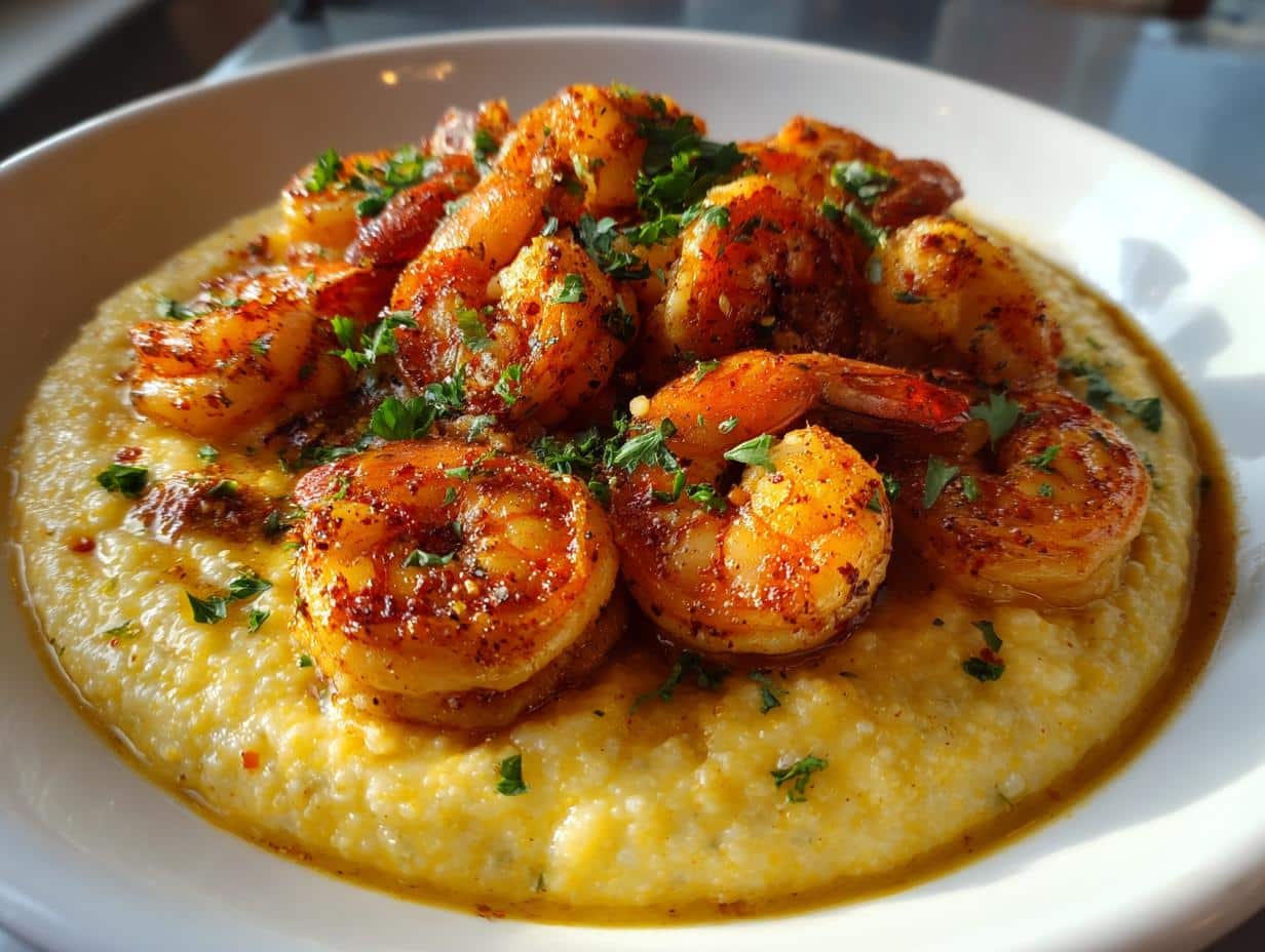 Spicy Cajun Shrimp and Grits