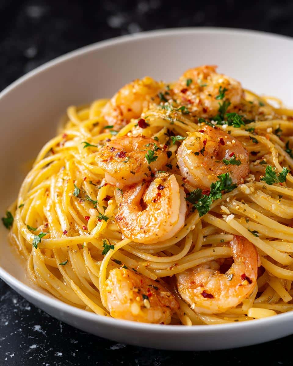 Spicy Garlic Butter Shrimp Pasta - detail 2