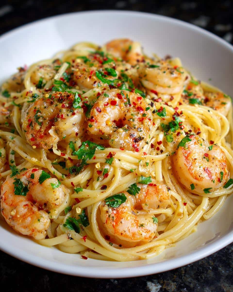 Spicy Garlic Butter Shrimp Pasta - detail 3