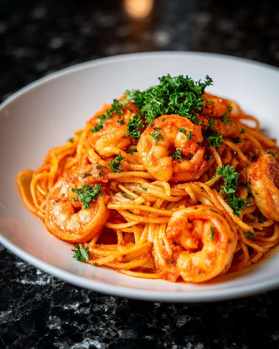 Spicy Shrimp Arrabbiata Pasta - detail 2