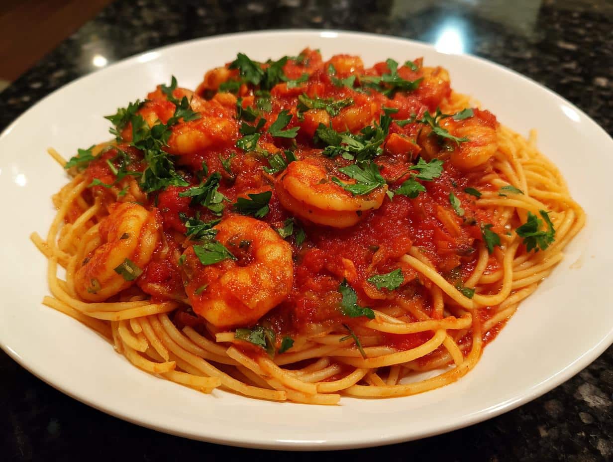 Spicy Shrimp Arrabbiata Pasta