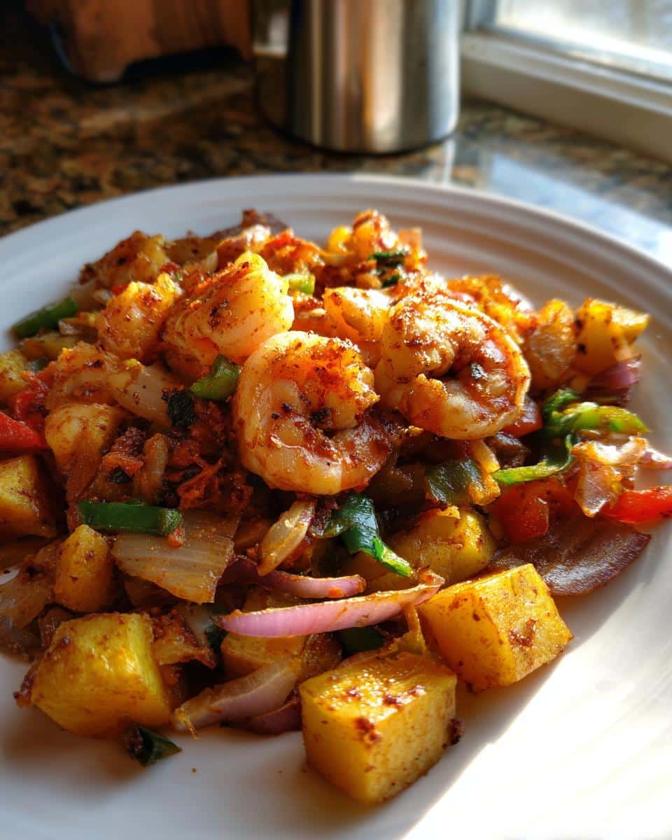 Spicy Shrimp and Potato Hash - detail 1