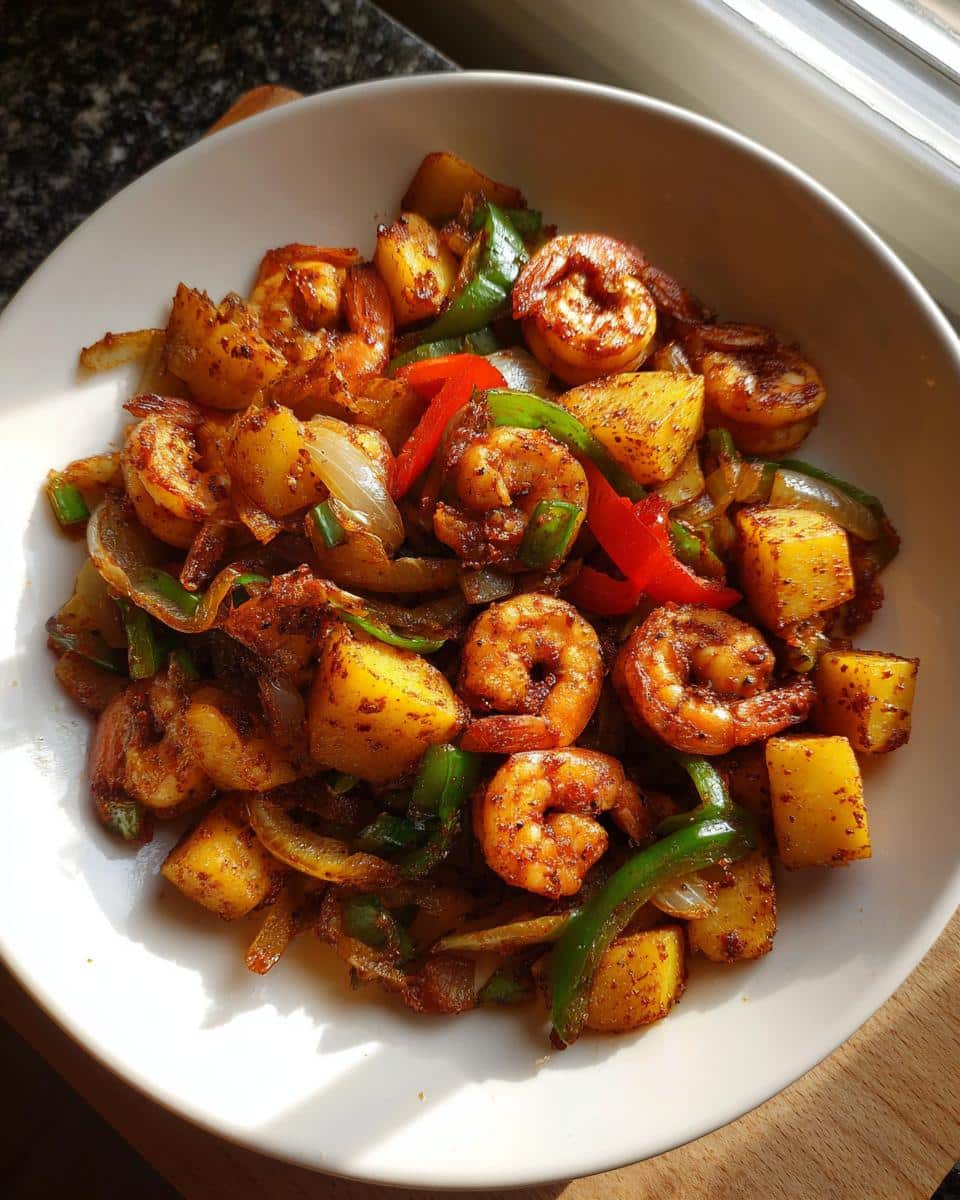 Spicy Shrimp and Potato Hash - detail 2