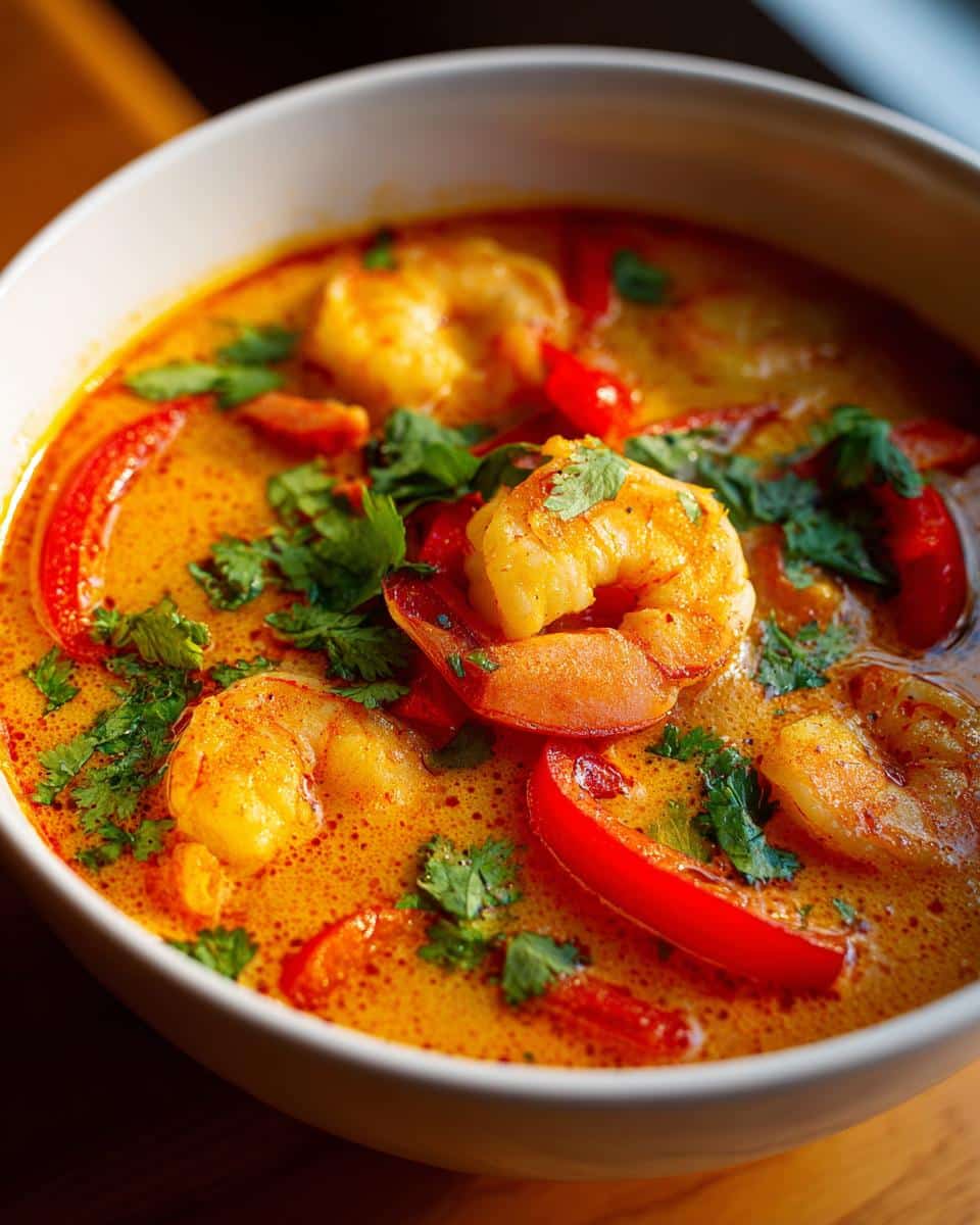 Thai Coconut Curry Shrimp Soup - detail 3