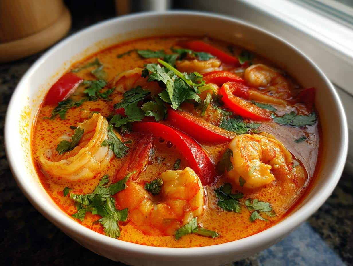 Thai Coconut Curry Shrimp Soup