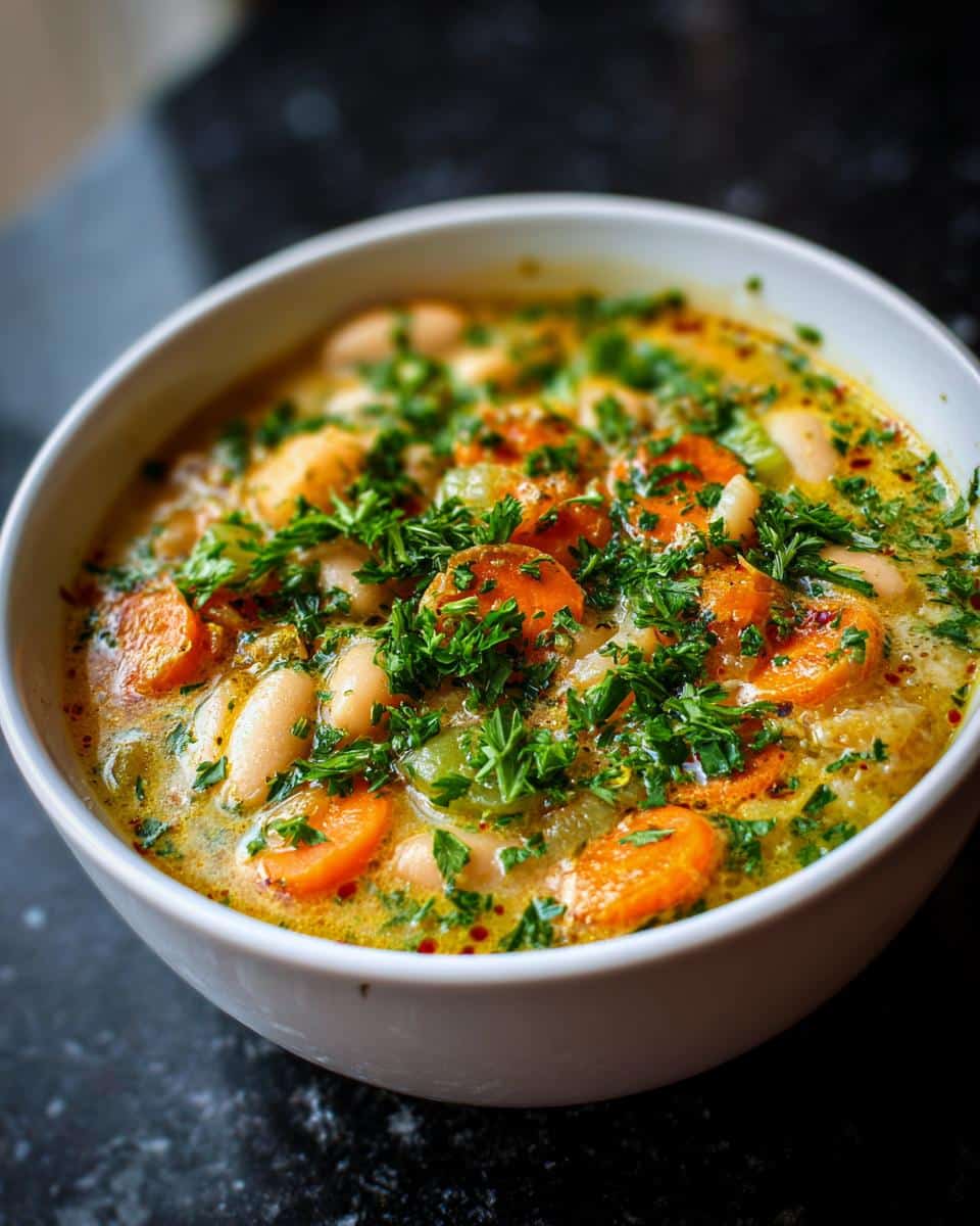 Bean Soup with Garlic Butter Finish - detail 1