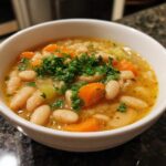 Bean Soup with Garlic Butter Finish