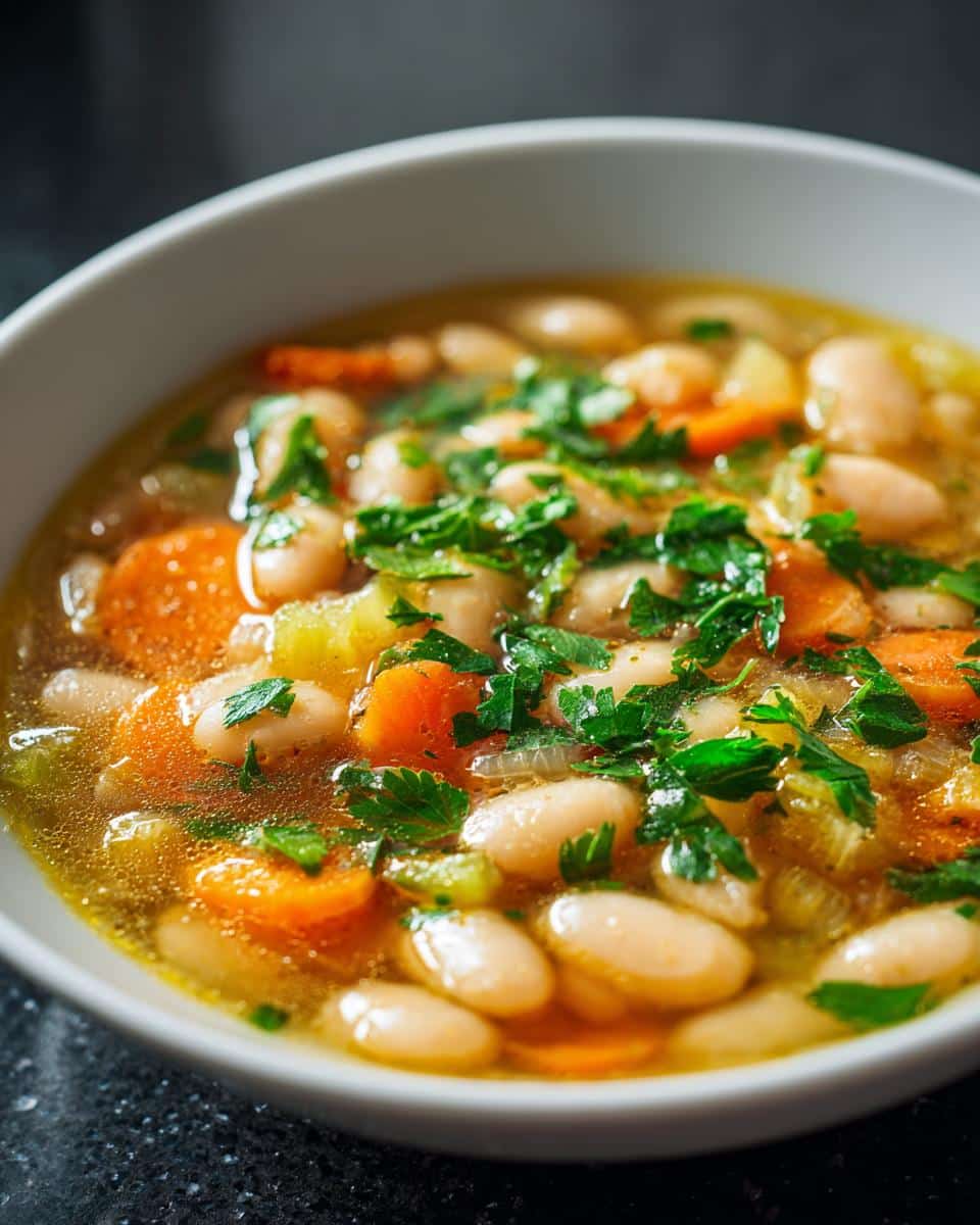 Bean Soup with Garlic Butter Finish - detail 2
