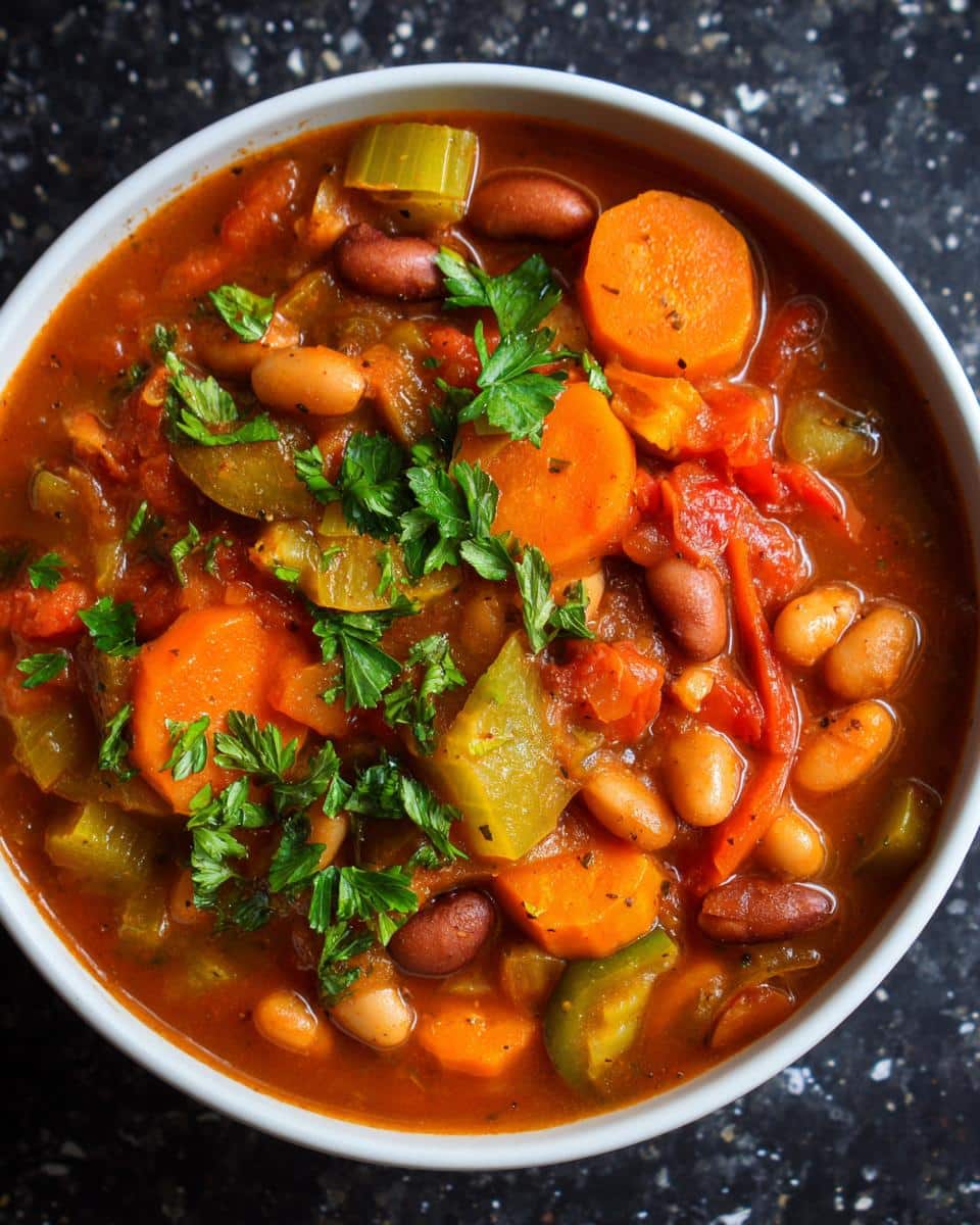 Bean Soup with Roasted Vegetables - detail 1
