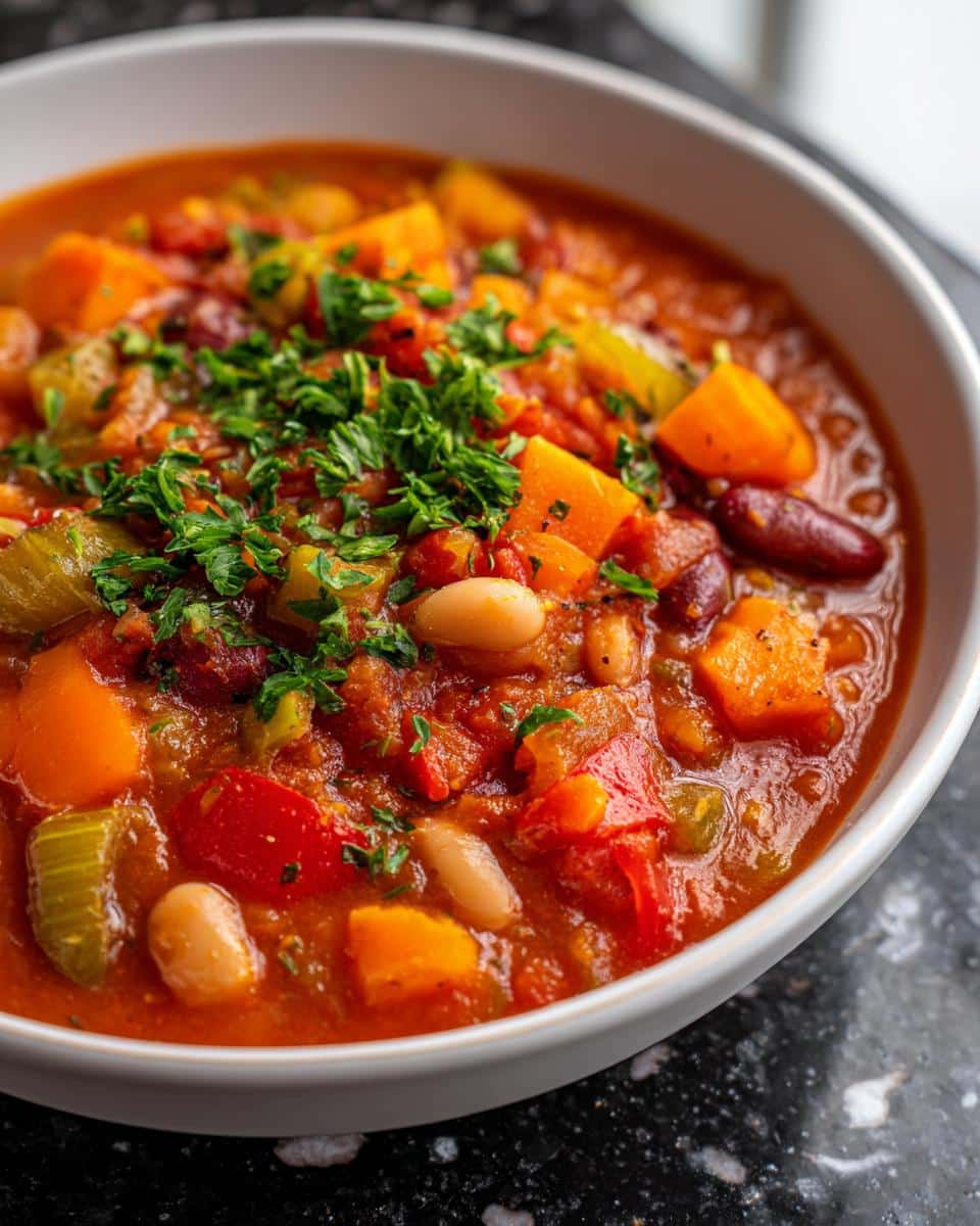 Bean Soup with Roasted Vegetables - detail 2