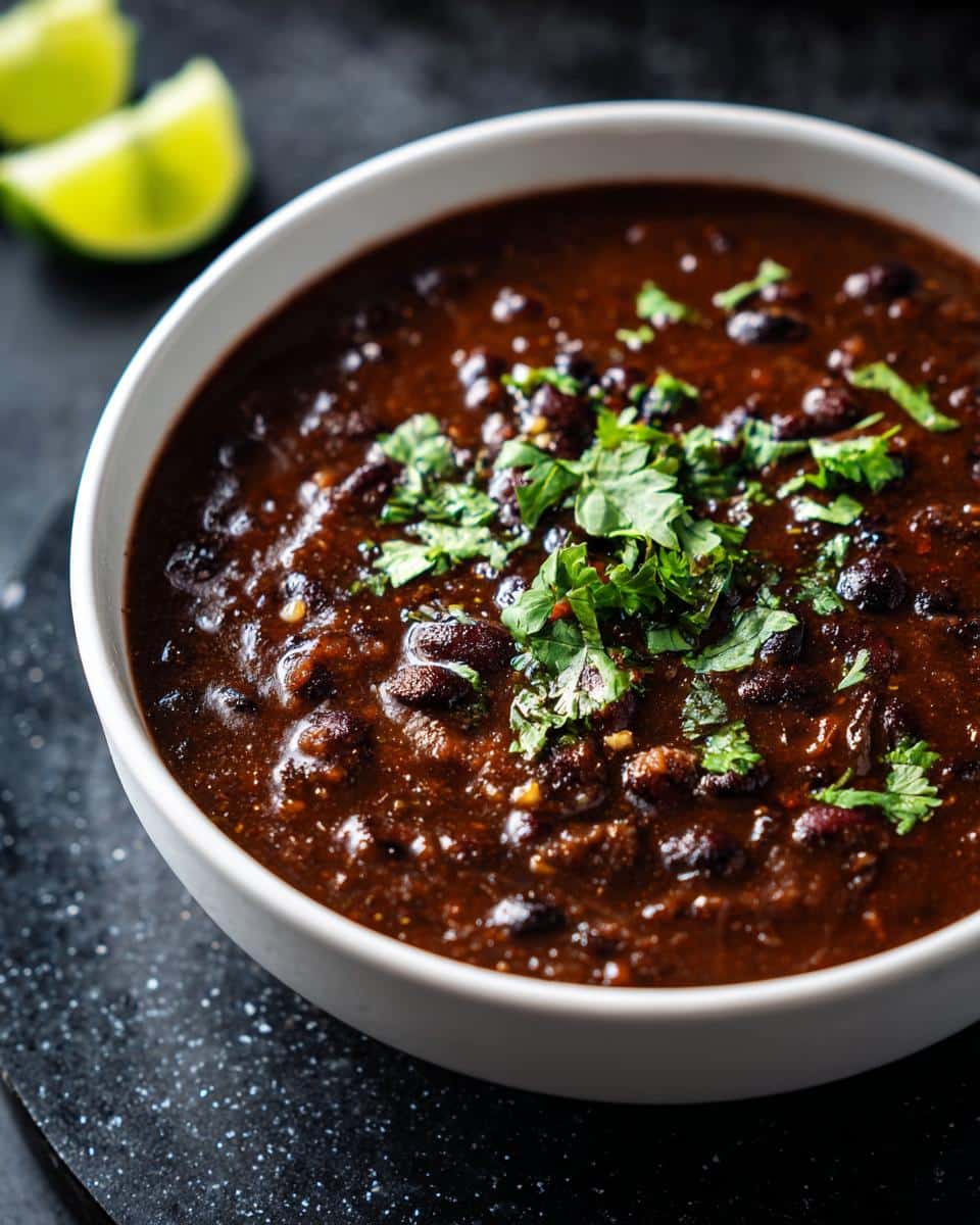 Black Bean Soup with Garlic and Onion - detail 2
