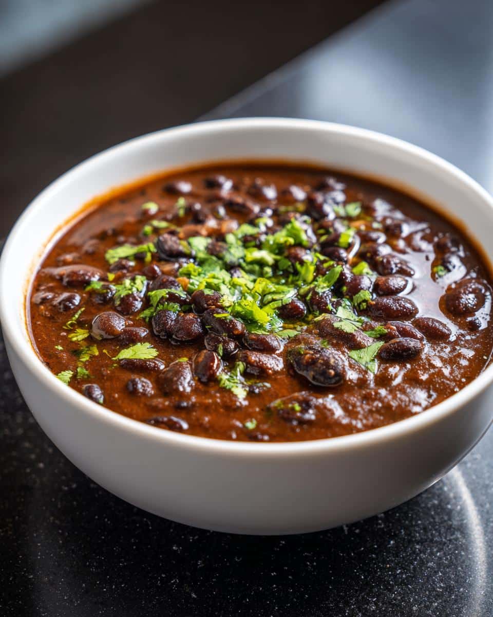 Black Bean Soup with Garlic and Onion - detail 3