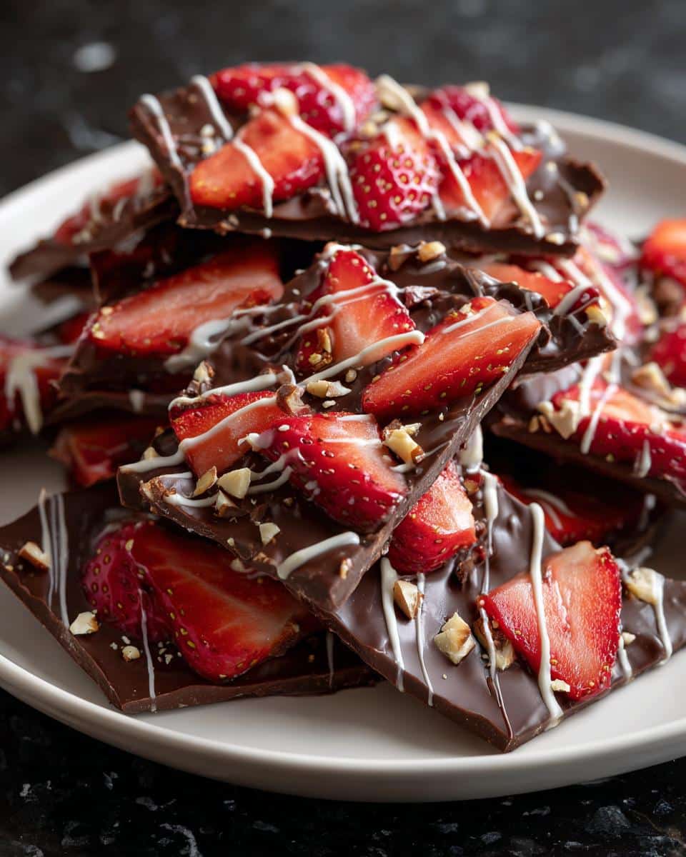 Chocolate-Covered Strawberry Bark - detail 2