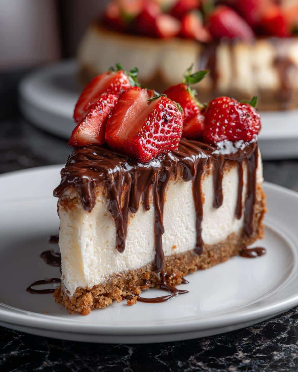 Chocolate-Covered Strawberry Cheesecake - detail 1