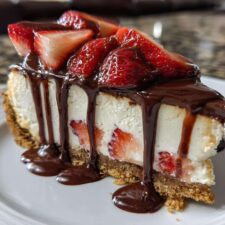 "Decadent Chocolate-Covered Strawberry Cheesecake in 5 Easy Steps"