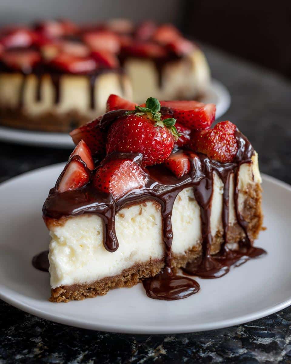 Chocolate-Covered Strawberry Cheesecake - detail 3