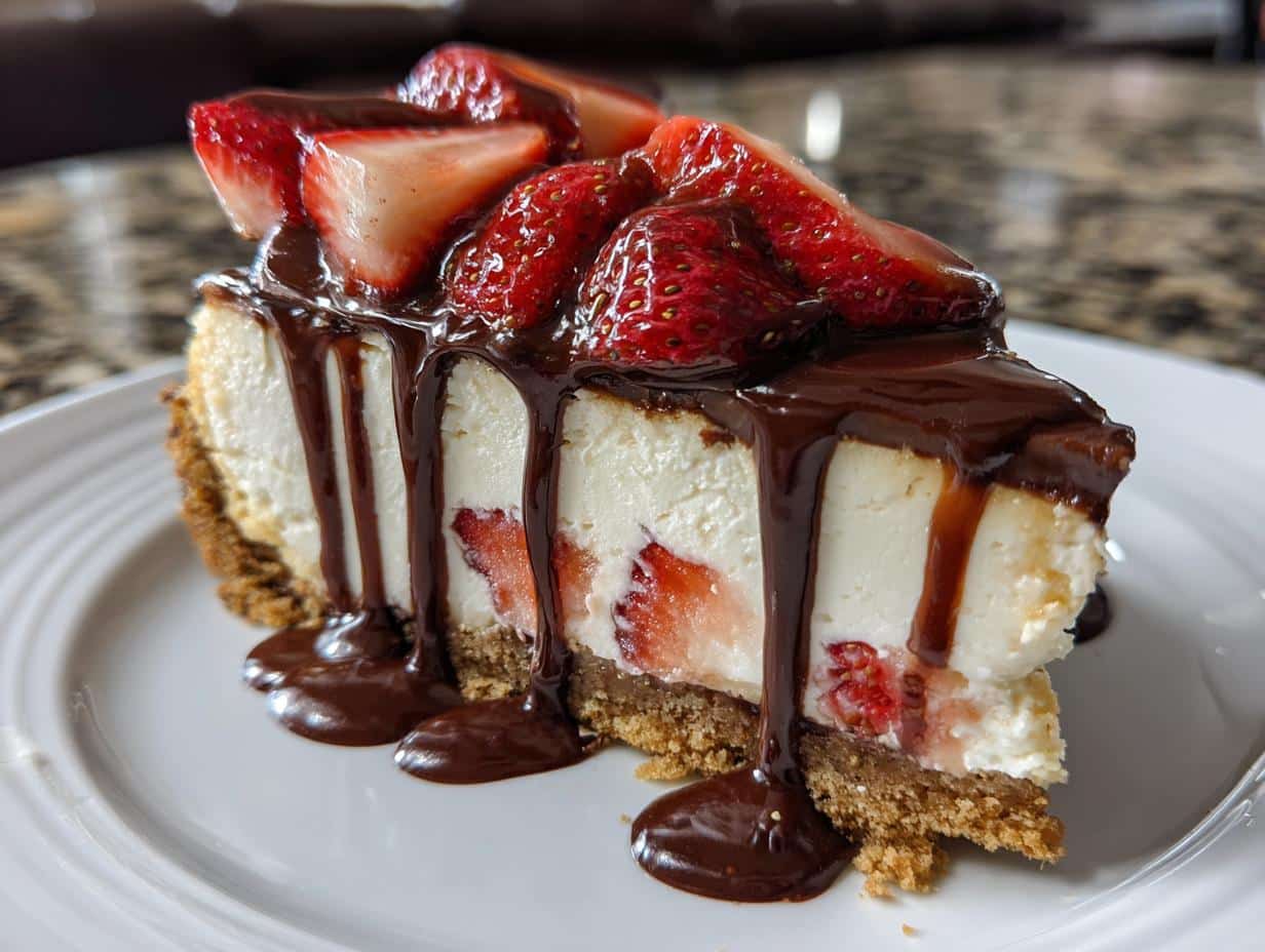 Chocolate-Covered Strawberry Cheesecake