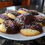 Chocolate-Dipped Valentine’s Day Cookies