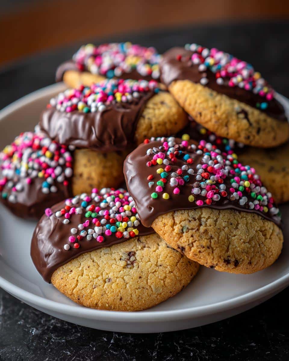 Chocolate-Dipped Valentine’s Day Cookies - detail 2