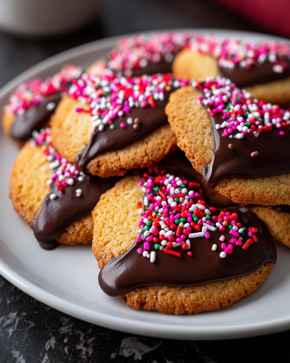 Chocolate-Dipped Valentine’s Day Cookies - detail 3