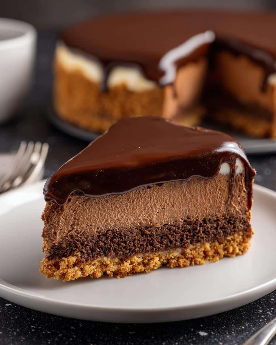 Chocolate Ganache Valentine Cheesecake - detail 3