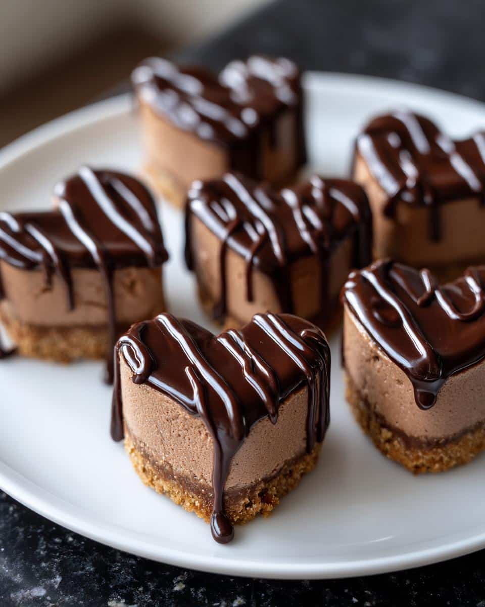 Chocolate Heart Cheesecake Bites - detail 2