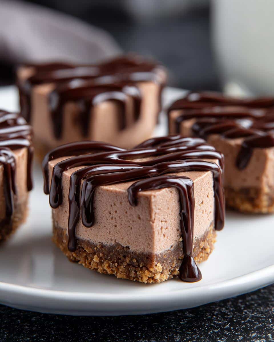 Chocolate Heart Cheesecake Bites - detail 3