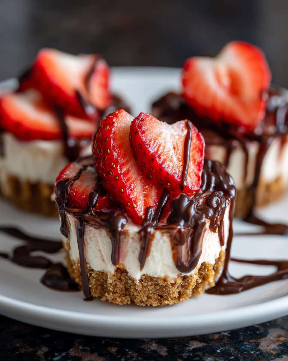 Chocolate Strawberry Cheesecake Cups - detail 3